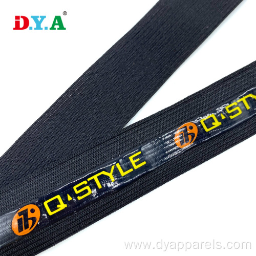 Colorful Brand Logo Gripper Knitted Elastic Band Tape